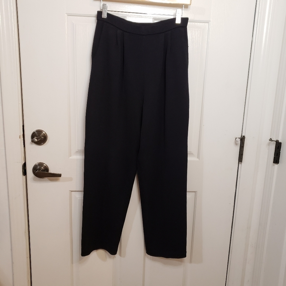 ST. JOHN Black Knit Pants Sz 2